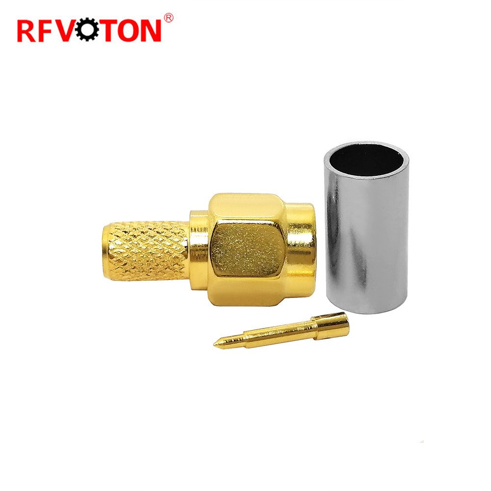 Hot sale RF coaxial SMA Male Plug Crimp RF coaxila Connector adapter For RG58 Cable