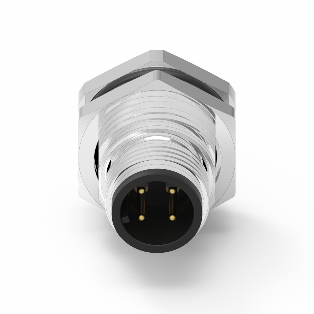 M12 D-Coded 4PIN Front Lock Waterproof Connector