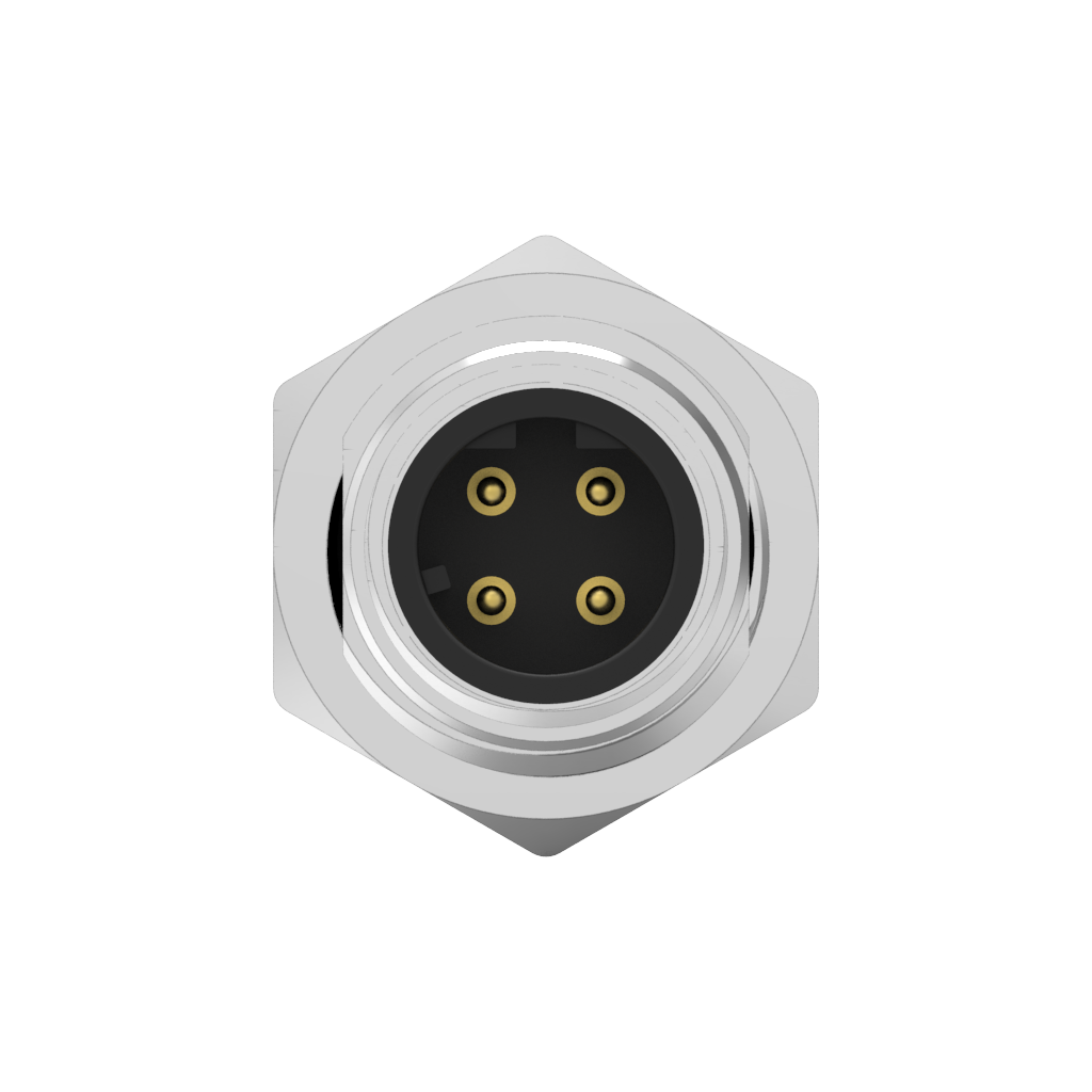 M12 D-Coded 4PIN Front Lock Waterproof Connector