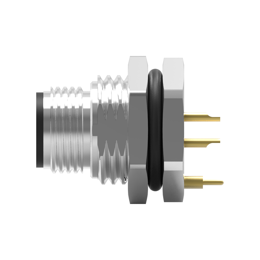 M12 D-Coded 4PIN Front Lock Waterproof Connector