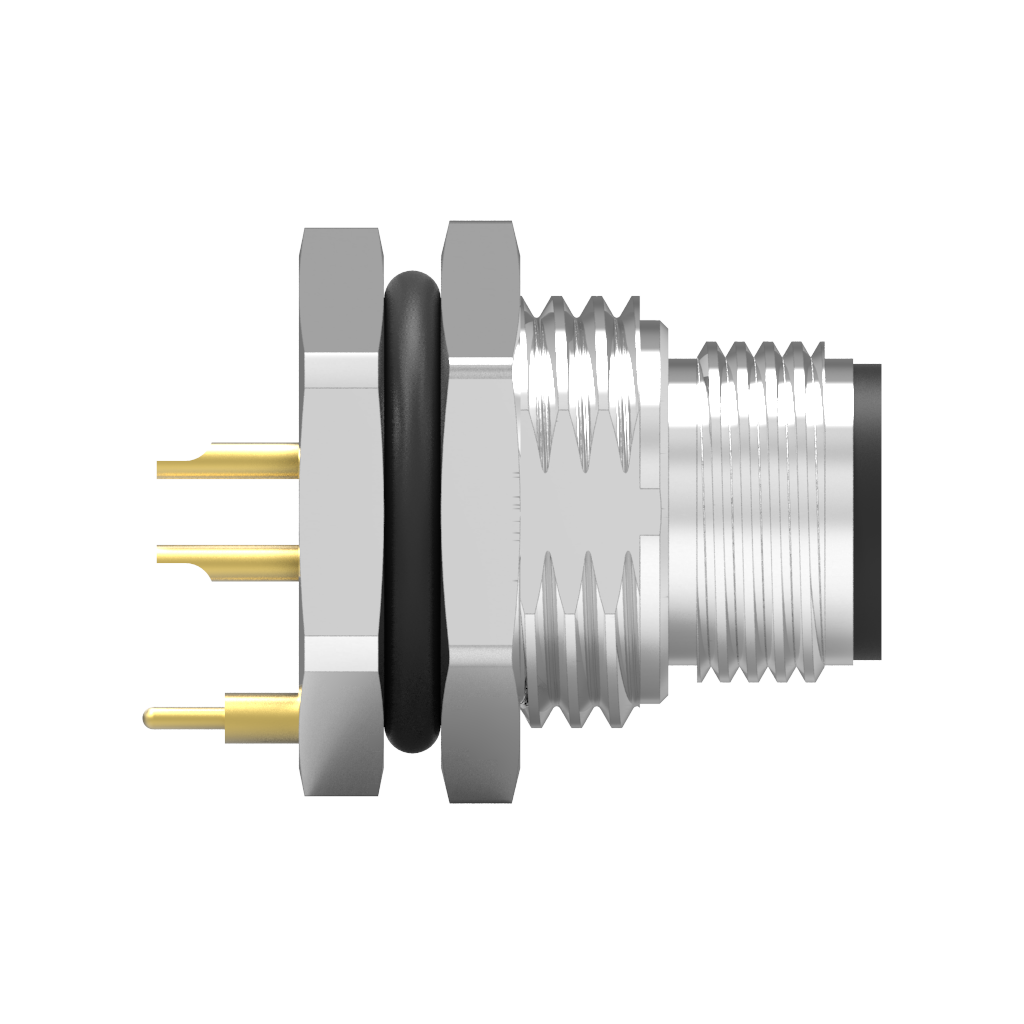 M12 D-Coded 4PIN Front Lock Waterproof Connector