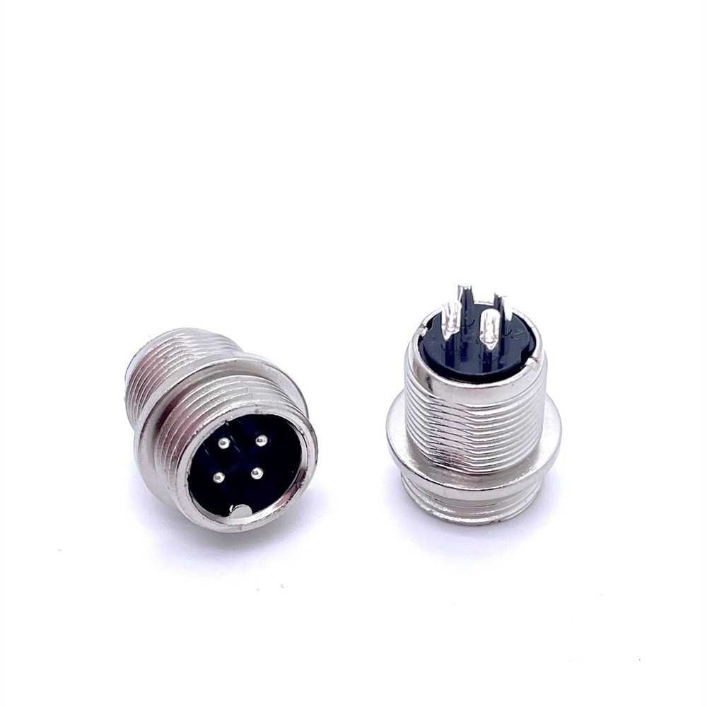 Soulin Gx12 4 Pin Aviation M12 Serie Pcb Male Female Ip68 Waterproof Connector For Soldering Terminal Wires Harness