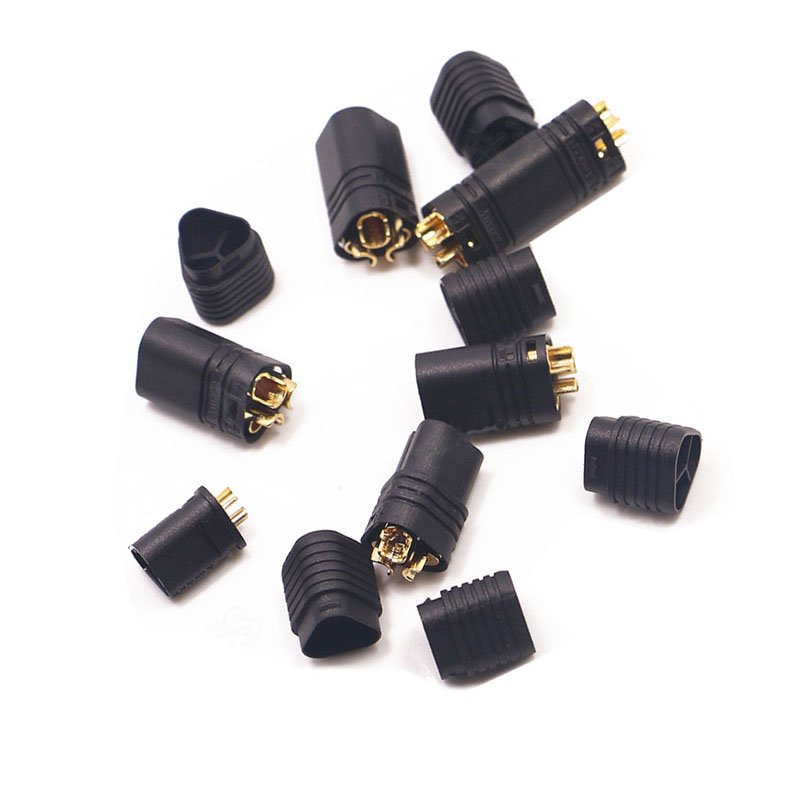 Amass MT Series MT60 Three-pin Plug Motor ESC Socket XT60 Upgraded Version 3 Hole Connector Black