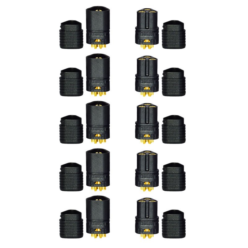 Amass MT Series MT60 Three-pin Plug Motor ESC Socket XT60 Upgraded Version 3 Hole Connector Black