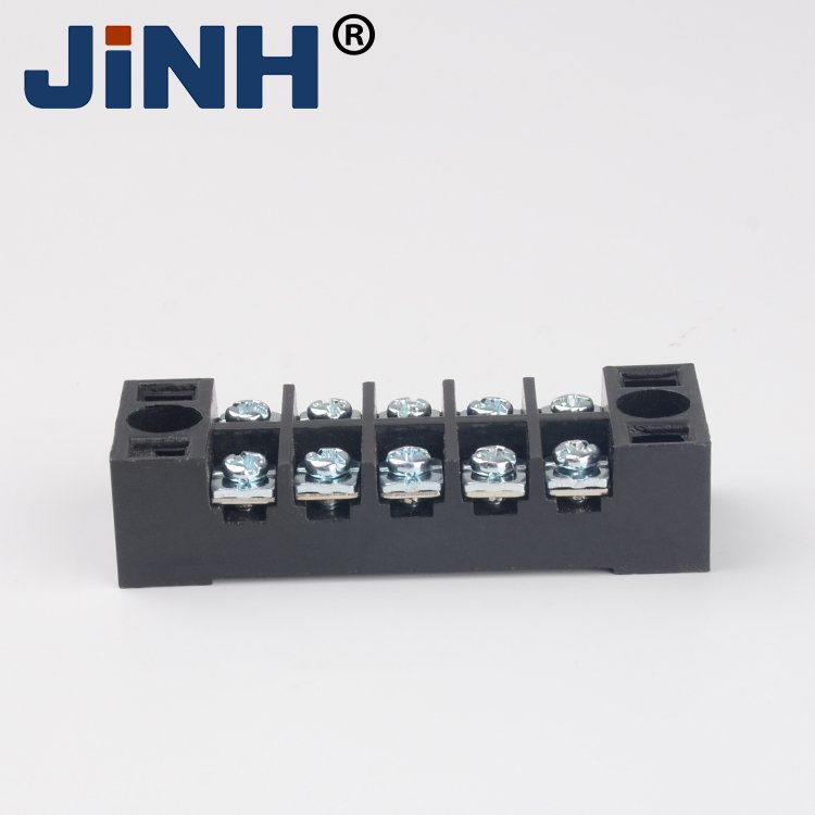 15A Dual Row Strip Screw Fixed Wiring Board Screw Wire Connector Fixed Terminals Group 5Pin Header Terminal Block