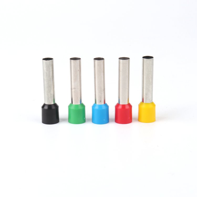 E Type Electrical Bootlace Insulated Tinned Copper Single Wire Ferrules Connector Closed-end Quick Crimp Pin Cord End Terminal