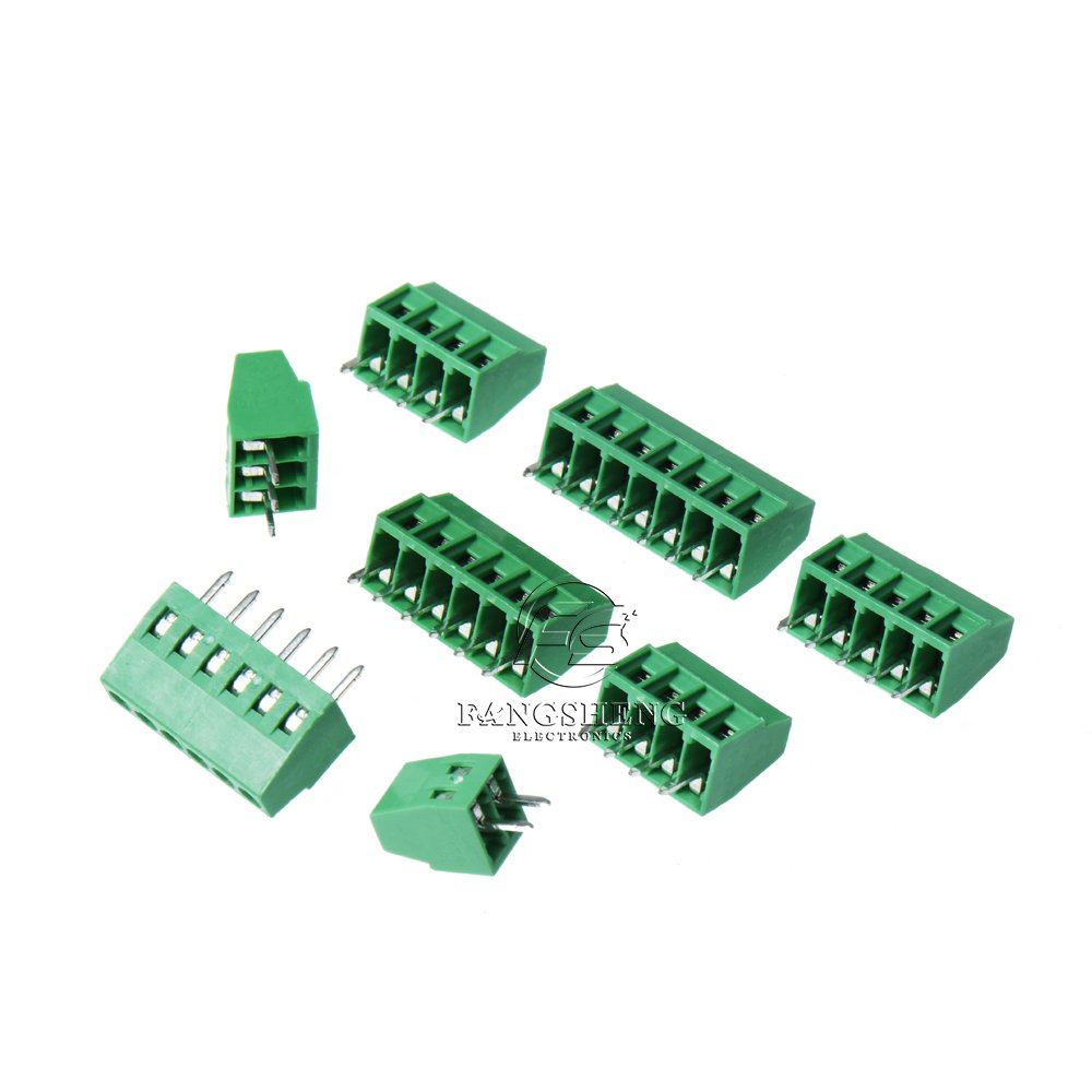 KF128 2.54mm Pitch Mini PCB Screw Terminal Blocks Connector 2/3/4/5/6/7/8/9/10/12/16 Pin Screws Terminals For 26-18AWG DIY