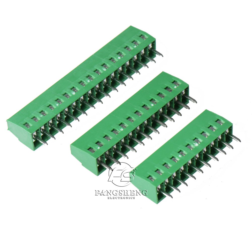 KF128 2.54mm Pitch Mini PCB Screw Terminal Blocks Connector 2/3/4/5/6/7/8/9/10/12/16 Pin Screws Terminals For 26-18AWG DIY