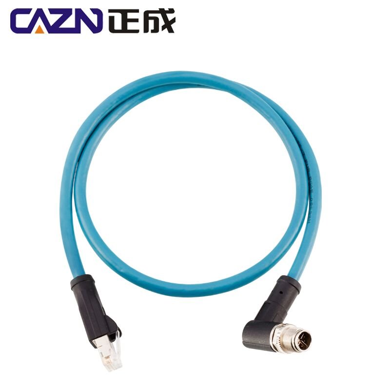 m12 8pin connector M12 to RJ45 B D X code Ethernet cable connector IP67 camera signal data transmission M12 circular connector