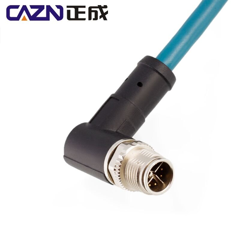 m12 8pin connector M12 to RJ45 B D X code Ethernet cable connector IP67 camera signal data transmission M12 circular connector