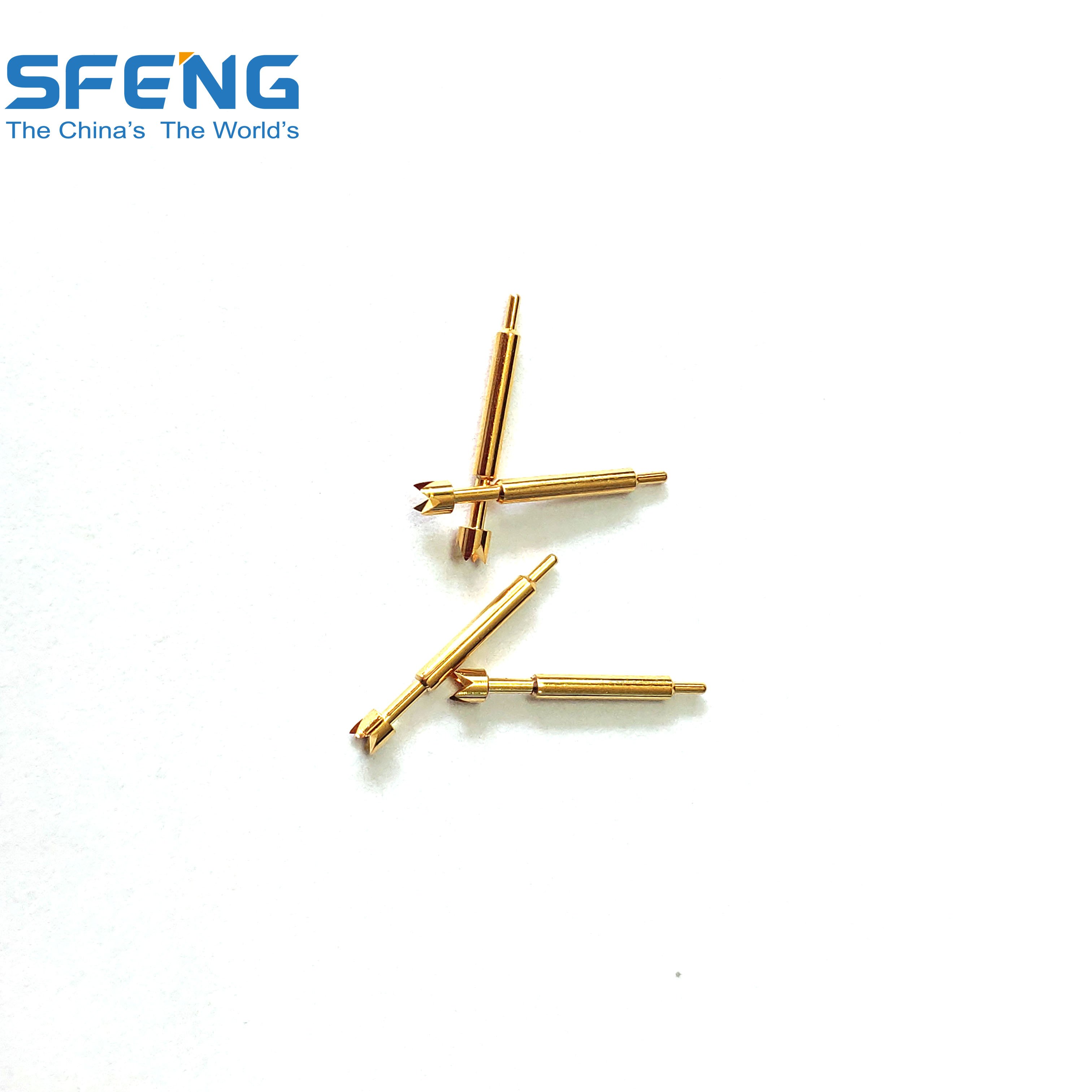 Gold Plated 46.5mm Copper Probe Spring Spring Socket Pin Connector