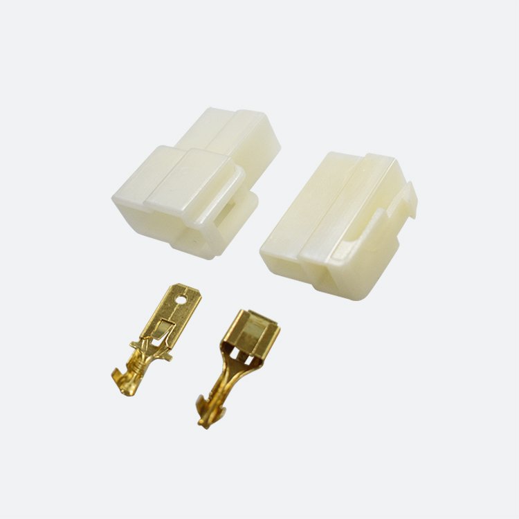 2 pin female and male electrico terminales 8mm 6.3 crimp electrical connectors waterproof tab faston spade car terminal