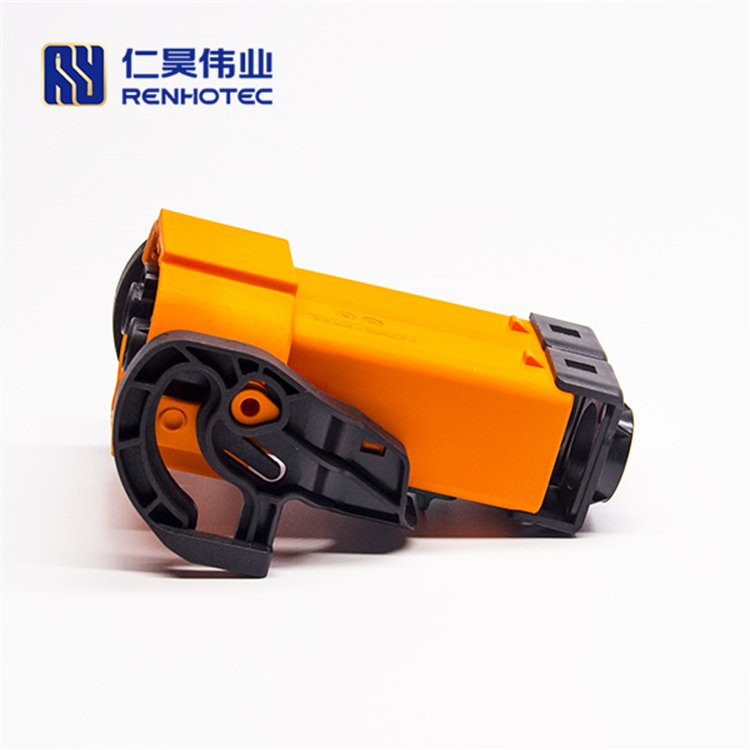 High Current Ip67 Mil Circular Electric Vehicle System Hvil 2pin 6mm Plastic Right Angled Plug Elbow Connector