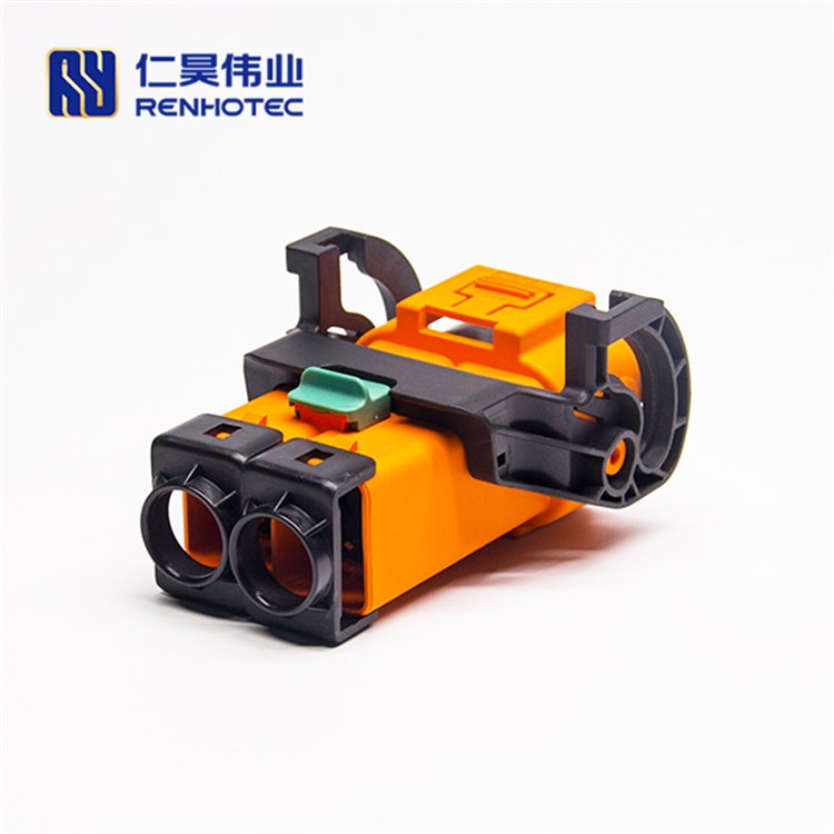 High Current Ip67 Mil Circular Electric Vehicle System Hvil 2pin 6mm Plastic Right Angled Plug Elbow Connector