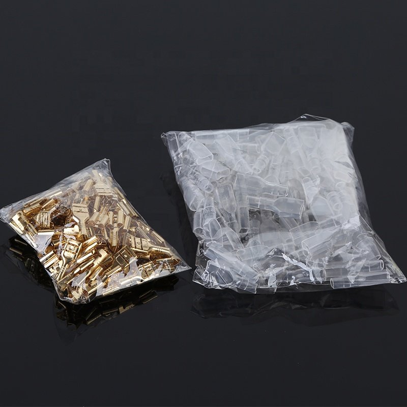 Female Spade Connector 6.3 Crimp Terminal With Insulating Sleeves For Terminals 22-16AWG