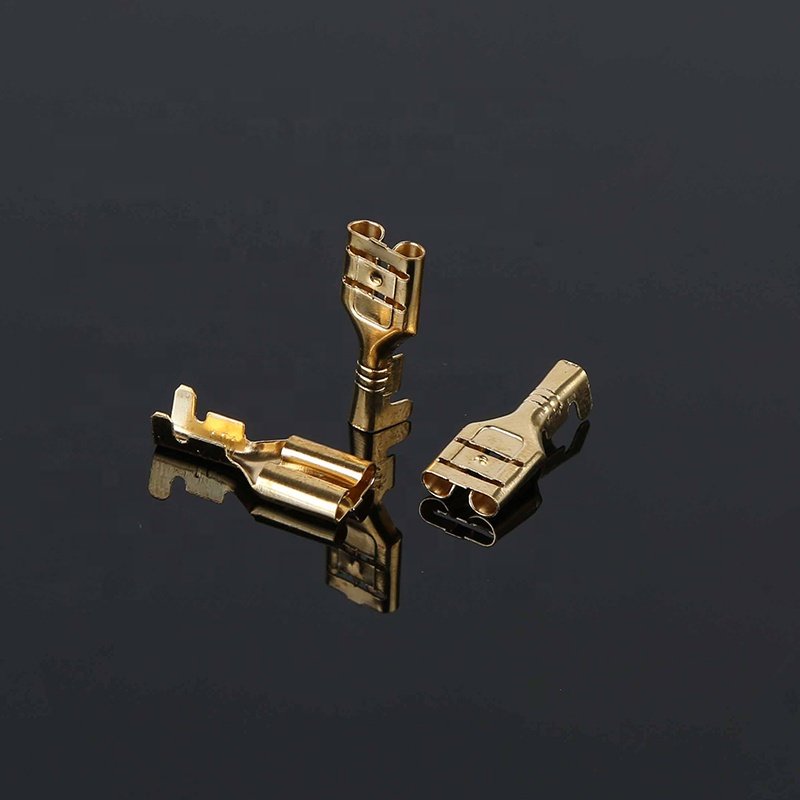 Female Spade Connector 6.3 Crimp Terminal With Insulating Sleeves For Terminals 22-16AWG