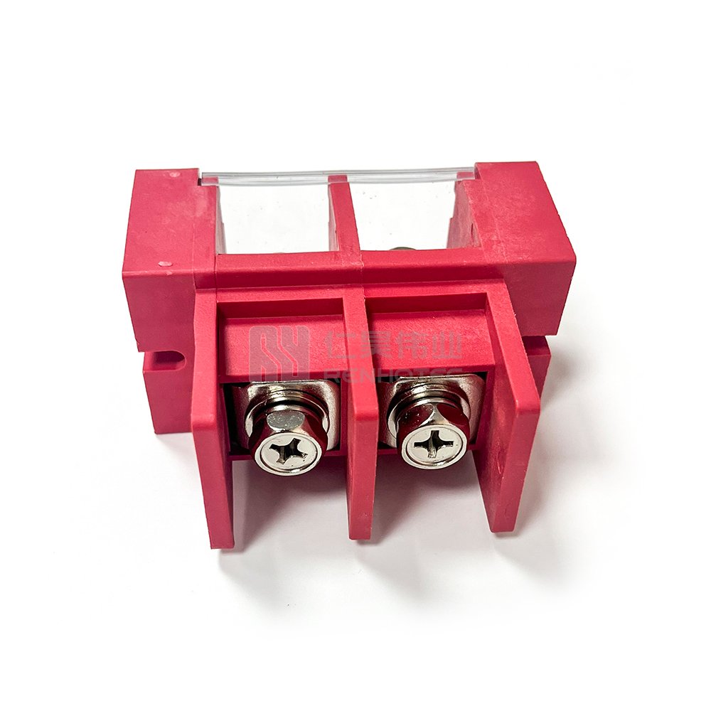 Through Wall Battery Terminal 2 Pole High Current 100A 120A 150A 200A with Screw Copper Connector