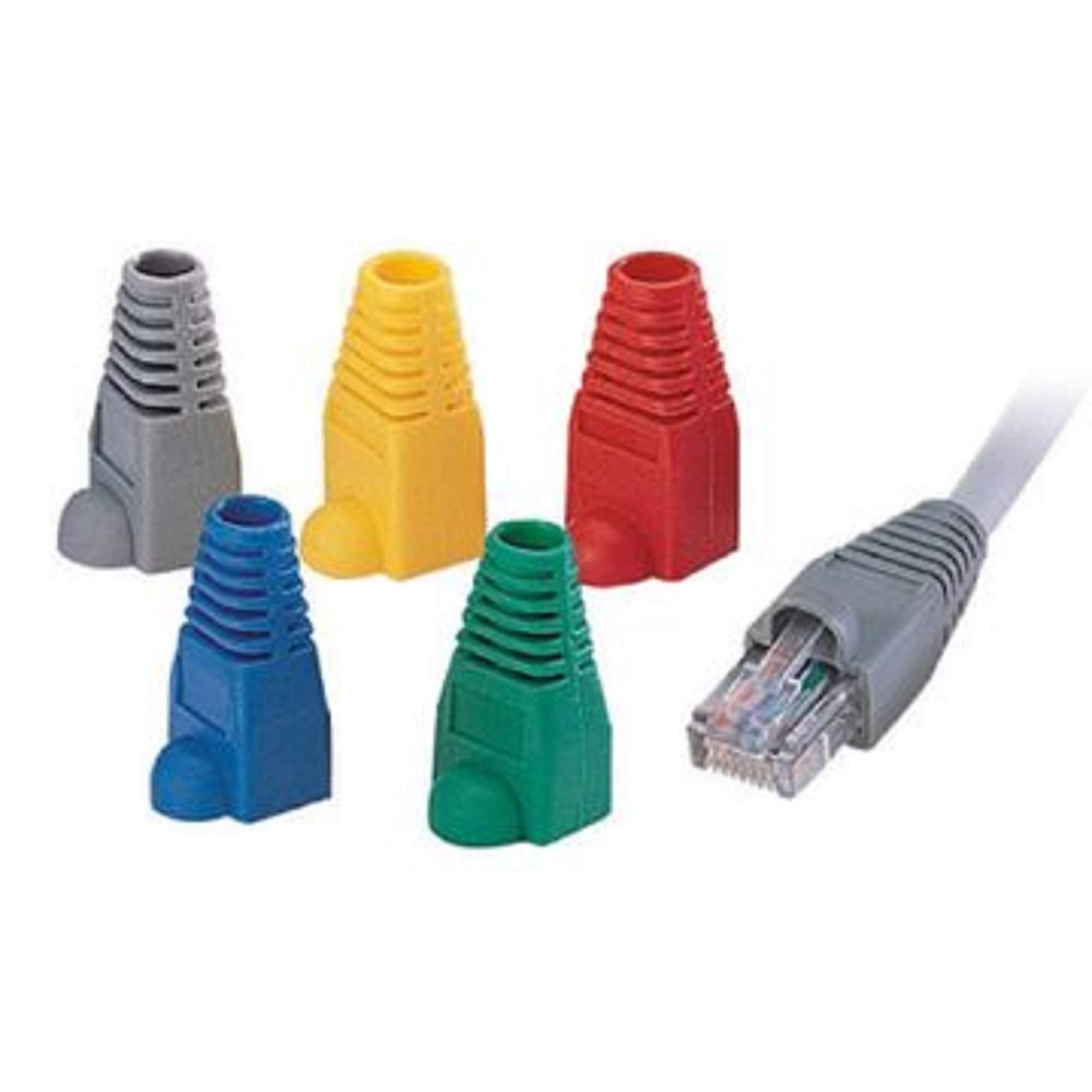 NT-LINK For CAT5e 5.0mm Ethernet Lan Network Cable RJ45 Male Plug Connector Strain Relief Boot