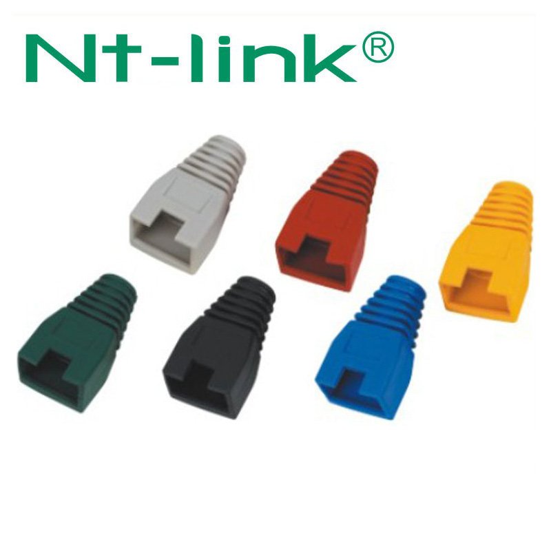 NT-LINK For CAT5e 5.0mm Ethernet Lan Network Cable RJ45 Male Plug Connector Strain Relief Boot