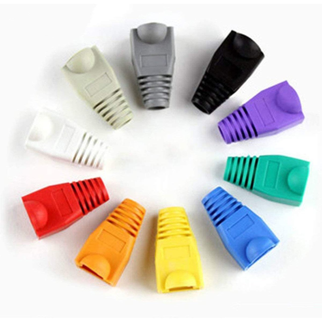 NT-LINK For CAT5e 5.0mm Ethernet Lan Network Cable RJ45 Male Plug Connector Strain Relief Boot