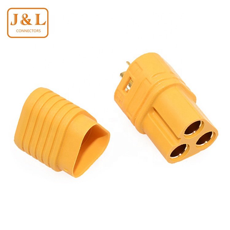 Amass model aircraft male female plug MT30-M MT30-F connector head with sheath three-core sleeve