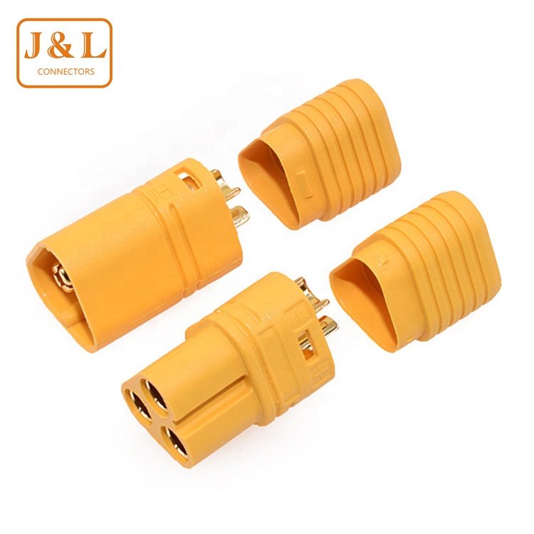 Amass model aircraft male female plug MT30-M MT30-F connector head with sheath three-core sleeve