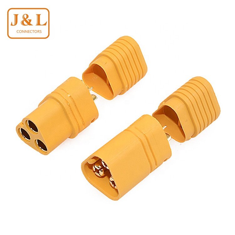Amass model aircraft male female plug MT30-M MT30-F connector head with sheath three-core sleeve
