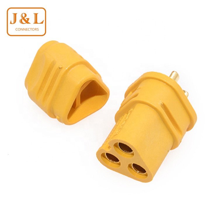 Amass model aircraft male female plug MT30-M MT30-F connector head with sheath three-core sleeve