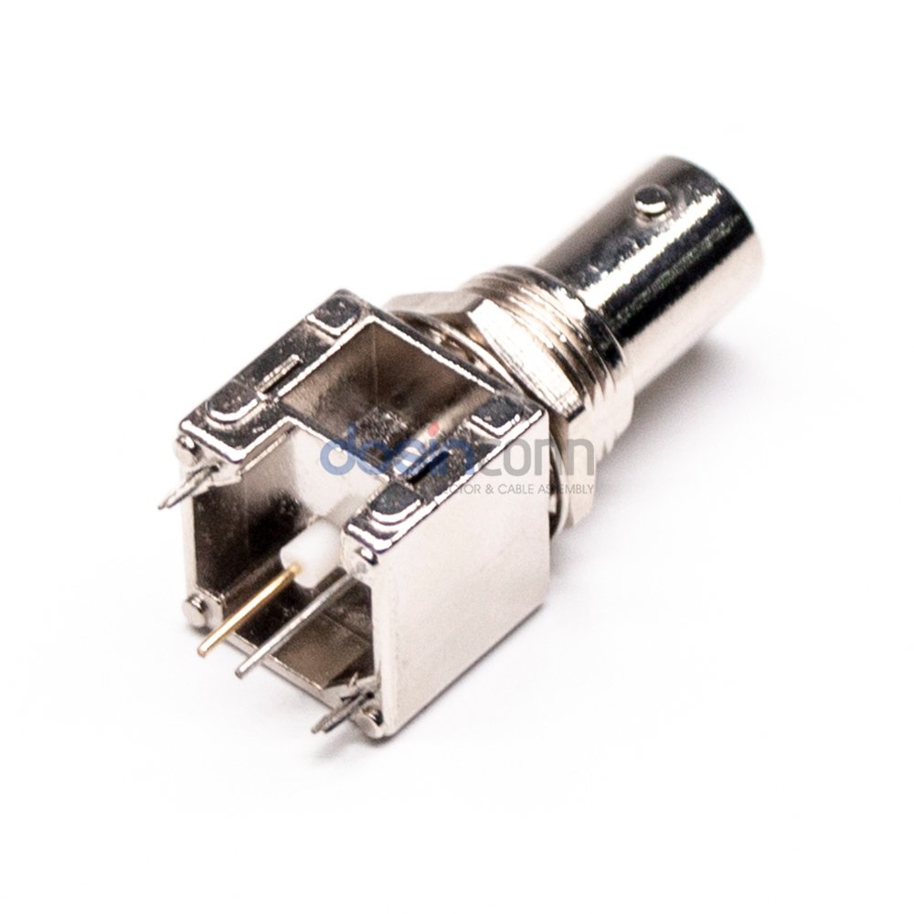 BNC Female Connector CCTV Straight Panel Mount Through Hole for PCB