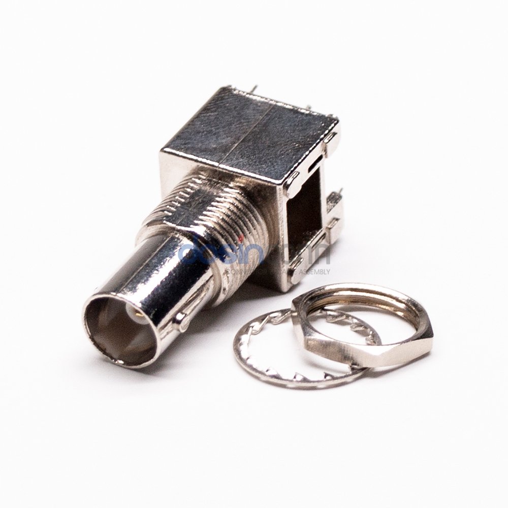 BNC Female Connector CCTV Straight Panel Mount Through Hole for PCB