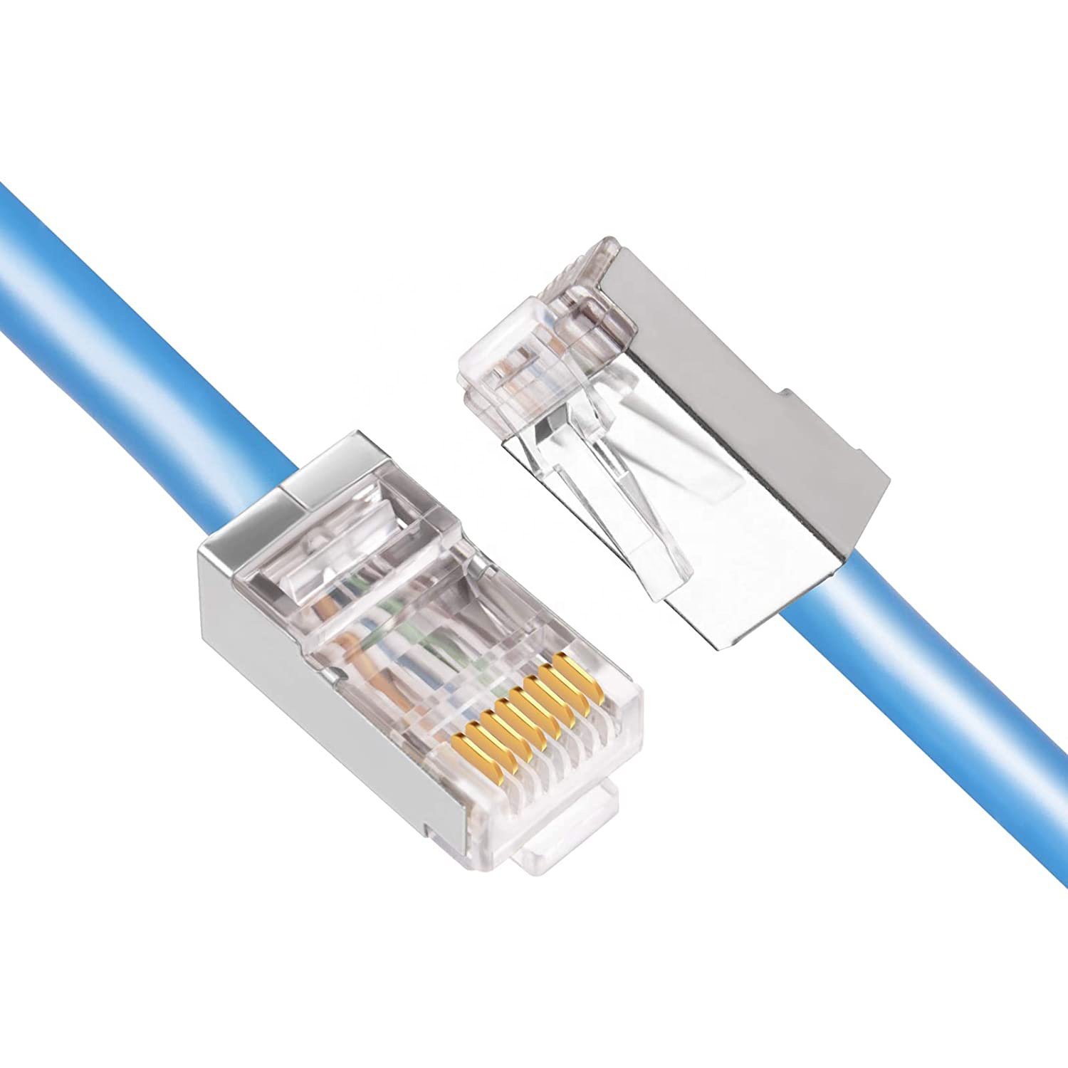 High performance CAT5 CAT6 UTP 8P8C modular plug cat5e cat6 8p8c shielded ethernet rj45 cable connector