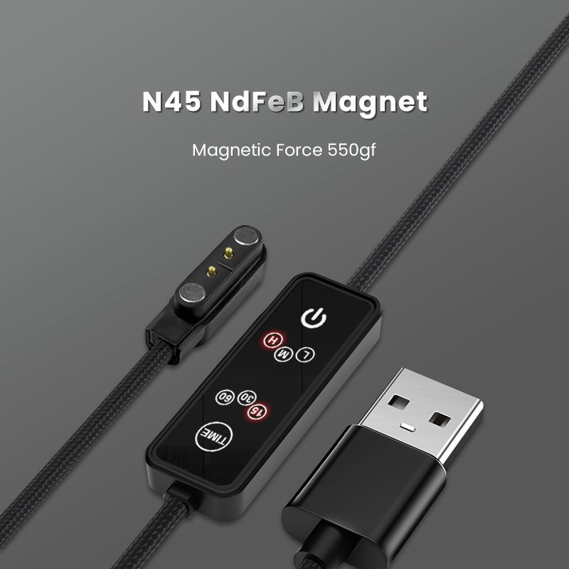 2Pin 5V 1A 5V2A Male Female USB Charging Cable Magnetic Power Connector With Controller