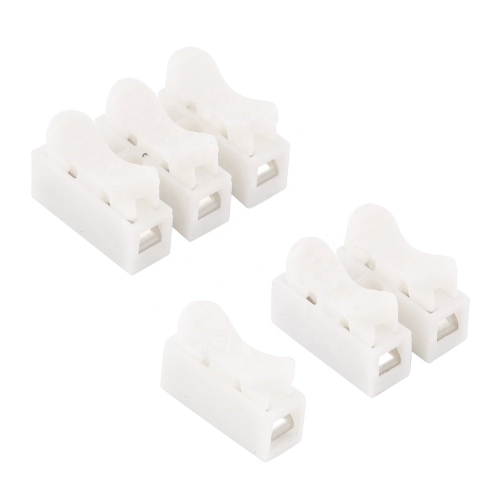 CH-1 CH-2 CH-3 White Color Model Wire Connector Electrical Crimp Terminals Block Splice Cable Clamp Fit Led Strip
