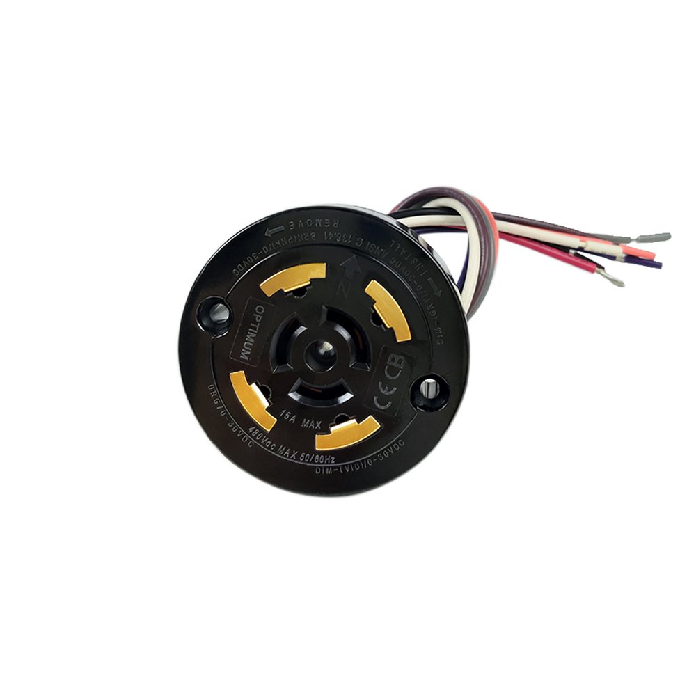 ANSI Standard IP67 NEMA power connector 7 pin dimming receptacle with shorting cap for smart street lighting
