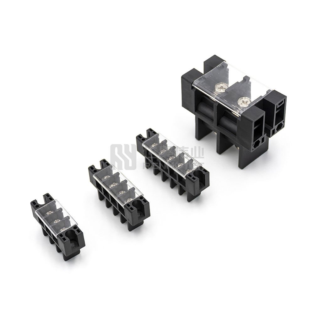 100A Double Row Wire Barrier Terminal Block Panel Mount Feed Through