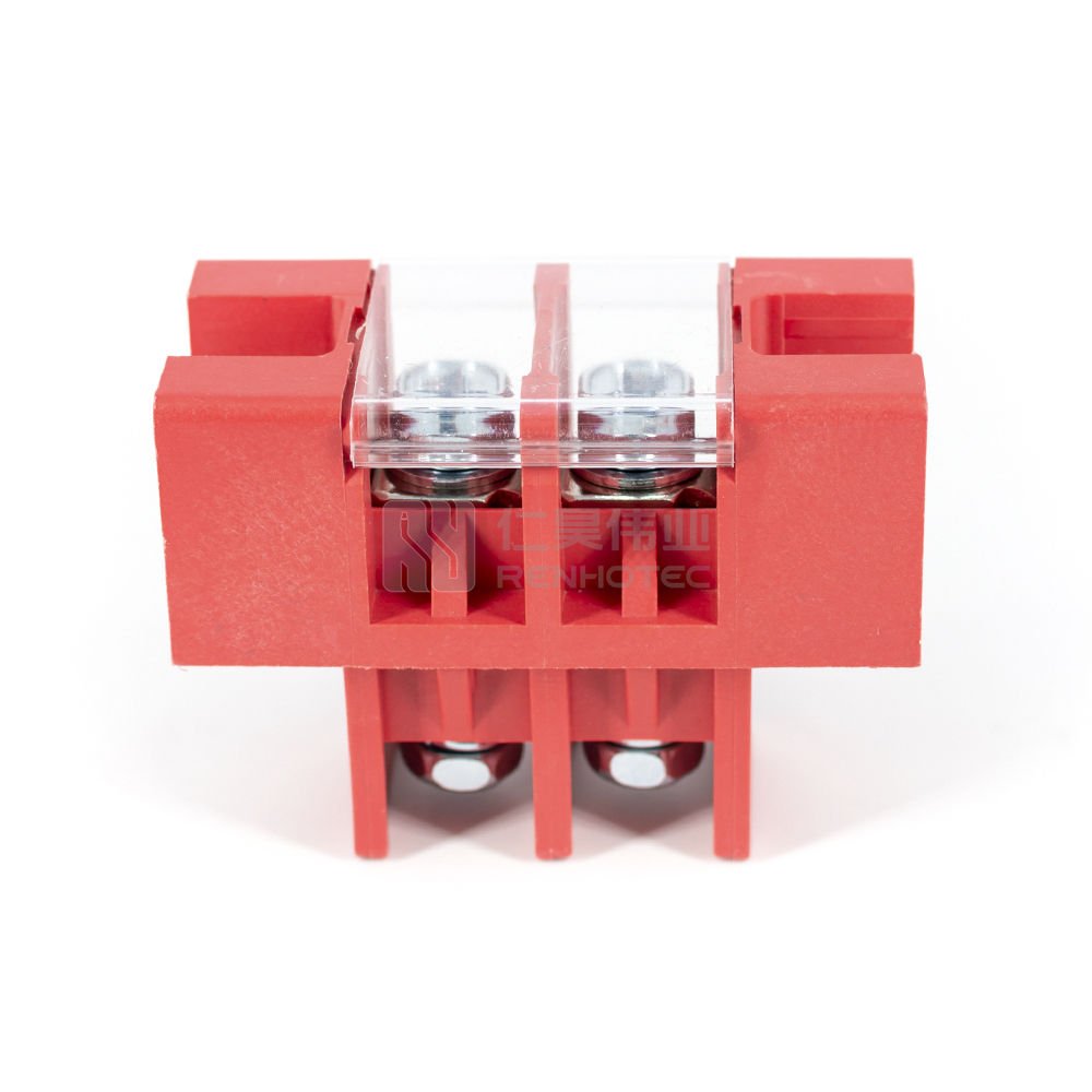 100A Double Row Wire Barrier Terminal Block Panel Mount Feed Through