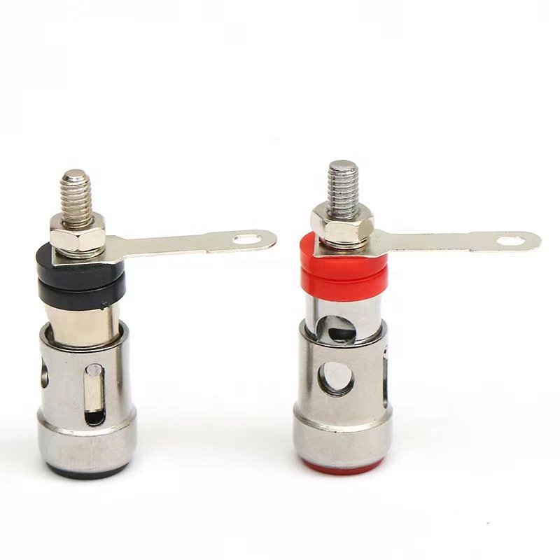 35mm length Small size Amplifier Terminal Connector Binding Post Push Quick Type -Binding Post Spring Loaded Press Subwoofer Bas