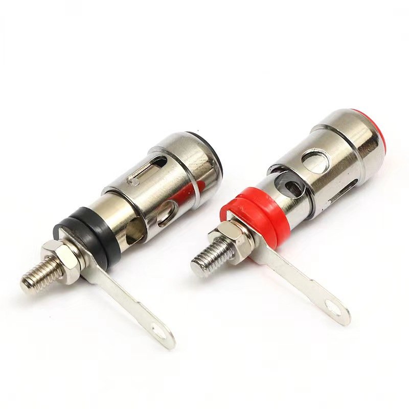 35mm length Small size Amplifier Terminal Connector Binding Post Push Quick Type -Binding Post Spring Loaded Press Subwoofer Bas