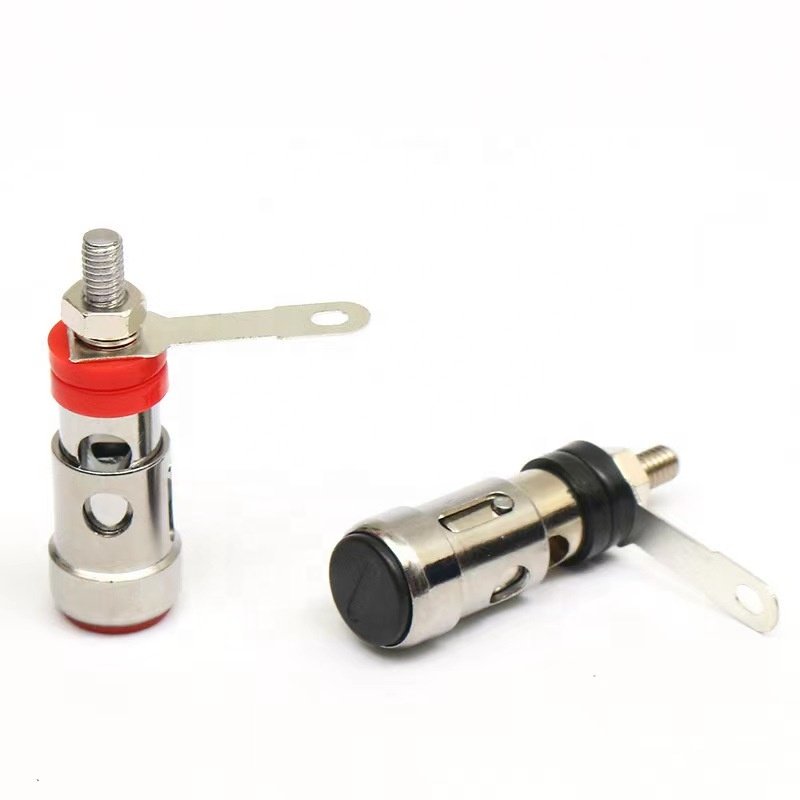 35mm length Small size Amplifier Terminal Connector Binding Post Push Quick Type -Binding Post Spring Loaded Press Subwoofer Bas