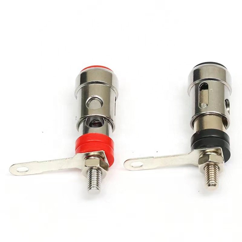 35mm length Small size Amplifier Terminal Connector Binding Post Push Quick Type -Binding Post Spring Loaded Press Subwoofer Bas