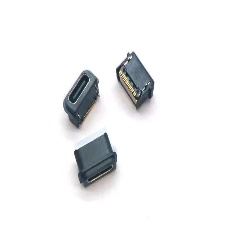 High Quality USB 3.1 Type-C Waterproof Socket SMT type USB cable connector UBSR31IP-16-TR