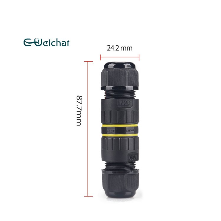 Hot Sale M20 2 Pin Waterproof Connectors Electrical Wire Connector Plastic Cable Connector