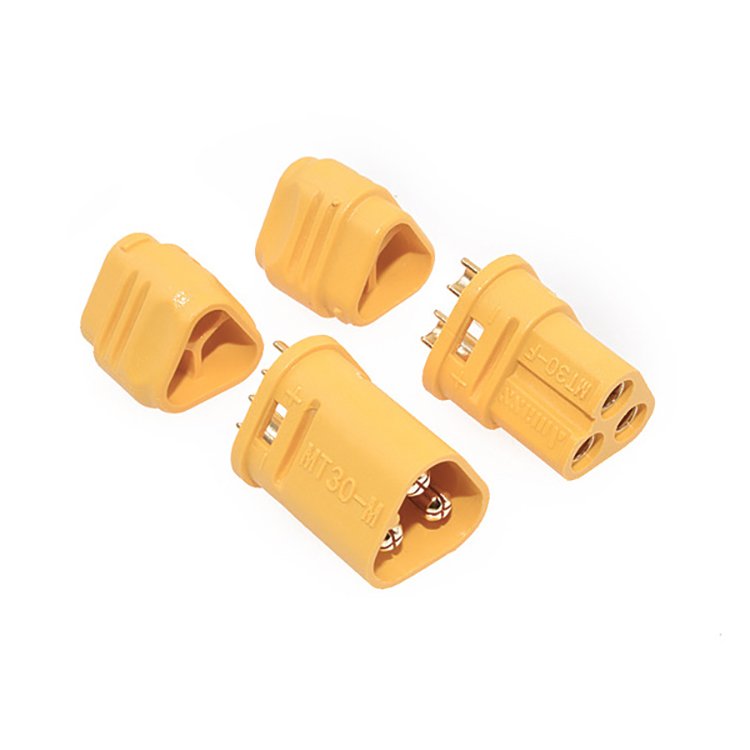 3 Pin Yellow Black Original Amass MT60 MT30 MT-30 MT 30 3Pin Connector PCB Mount Banana Plug Cable Connector