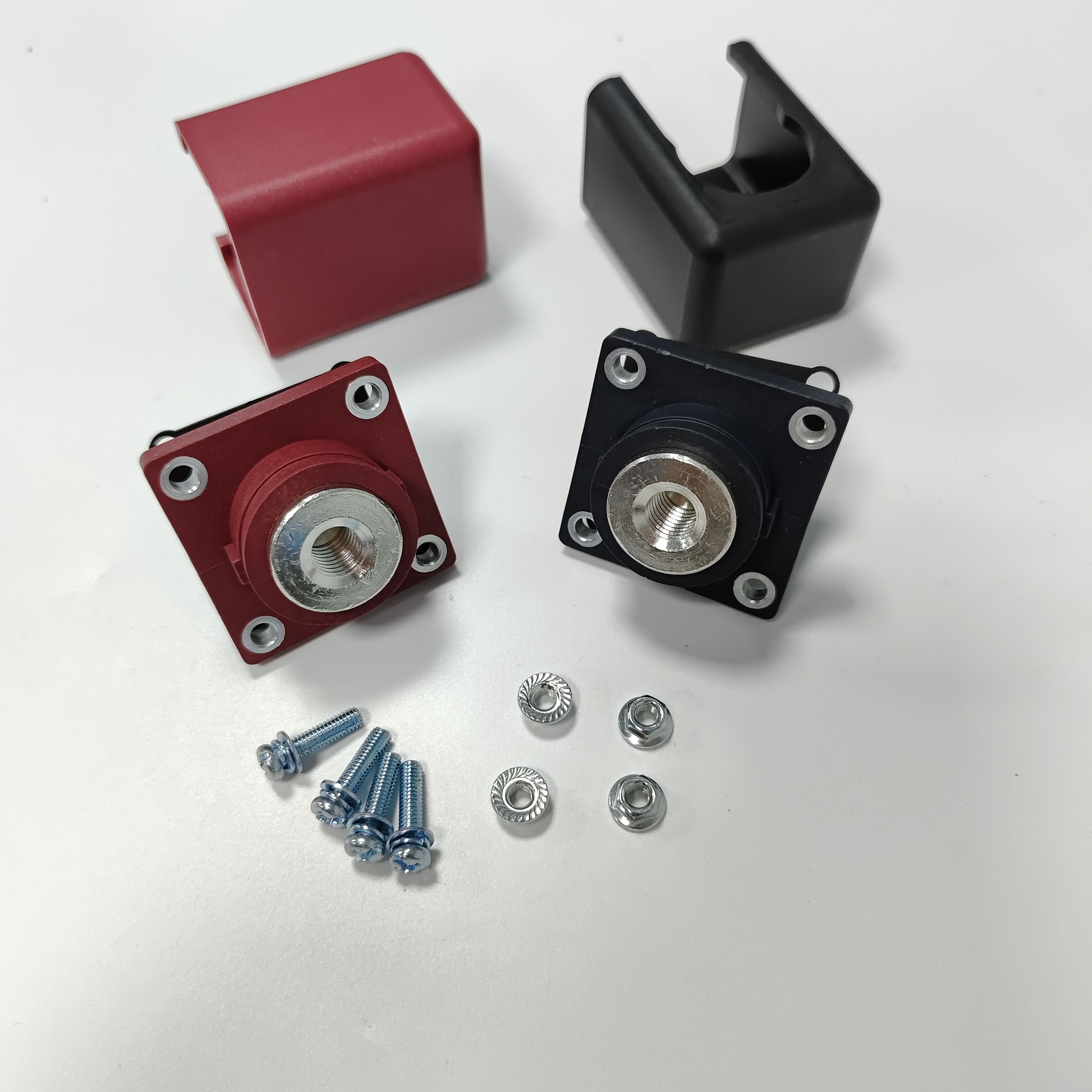High Current Copper Terminal Inner Thread Screw on both Side 200A 300A 400 500A Connector for Battery Pack Red Black Color