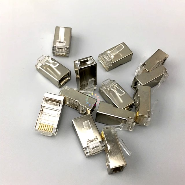 rj45 ftp conectores plug 8P8C RJ45 connector Cat5e Cat6 for connect Network RJ45 Network Modular 8P8C Plug Cat.5 Cat.5E shield