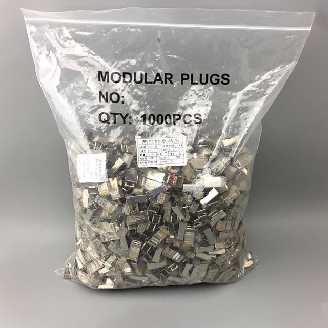 rj45 ftp conectores plug 8P8C RJ45 connector Cat5e Cat6 for connect Network RJ45 Network Modular 8P8C Plug Cat.5 Cat.5E shield