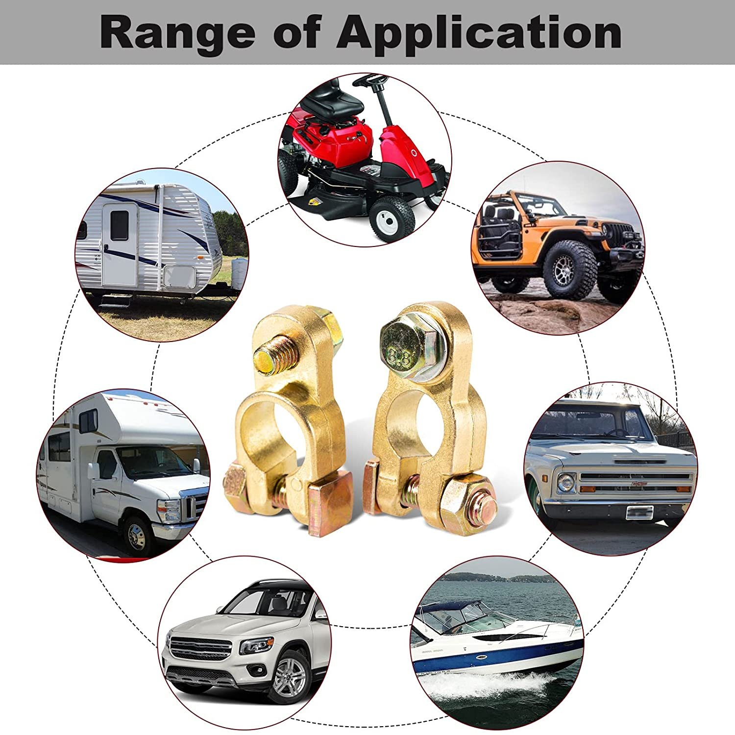 Customized Battery Terminal Connectors Top Post Car Battery Cable Terminal Clamp For Car