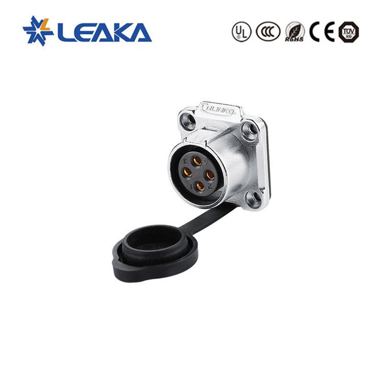 CNLlinko LP20 Male Female Flange 4 Pin Waterproof Connector for Audio Visual Equipment Stable Power Performance