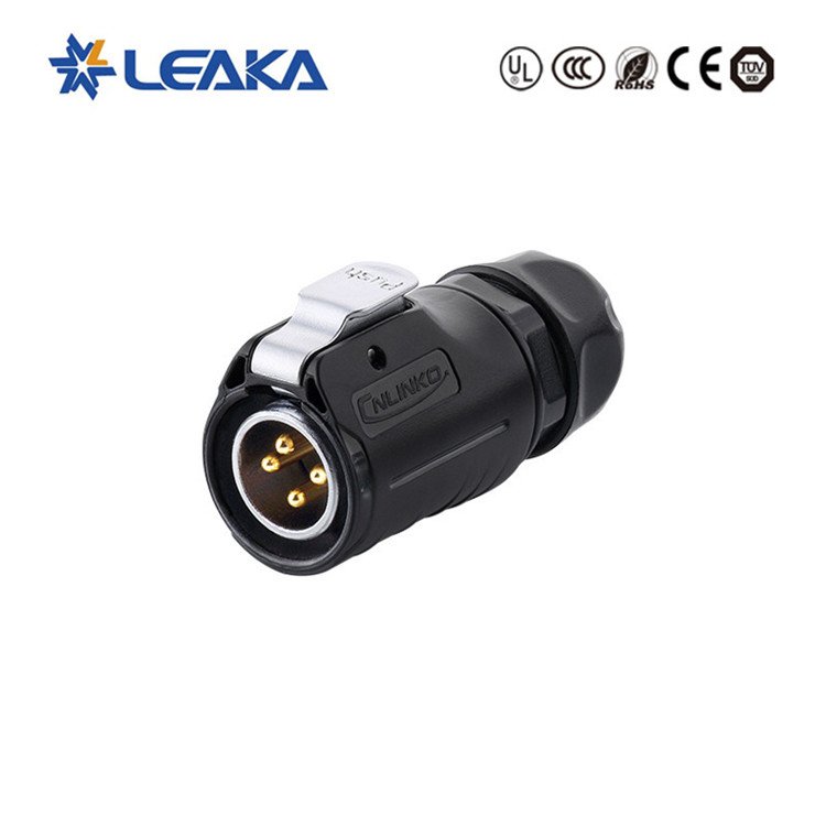 CNLlinko LP20 Male Female Flange 4 Pin Waterproof Connector for Audio Visual Equipment Stable Power Performance