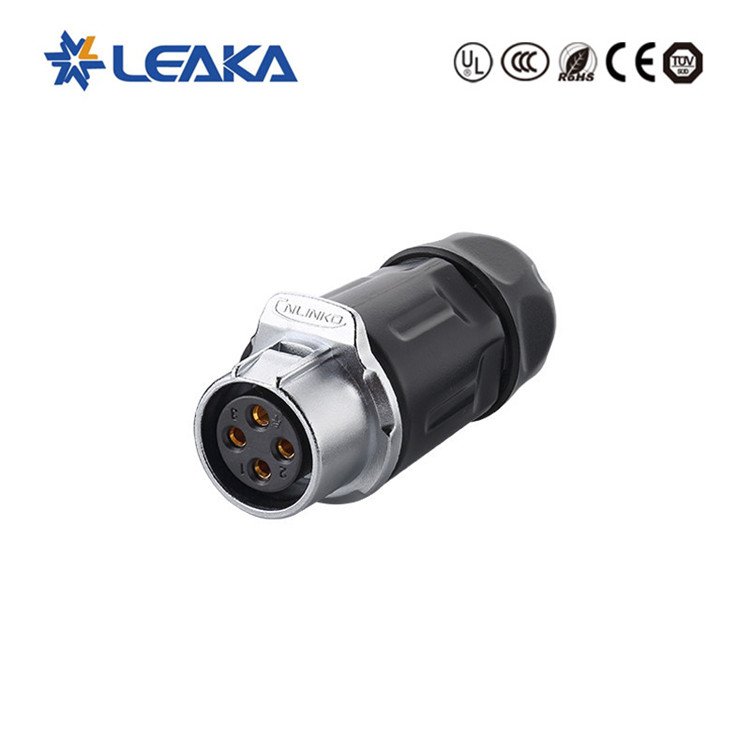 CNLlinko LP20 Male Female Flange 4 Pin Waterproof Connector for Audio Visual Equipment Stable Power Performance